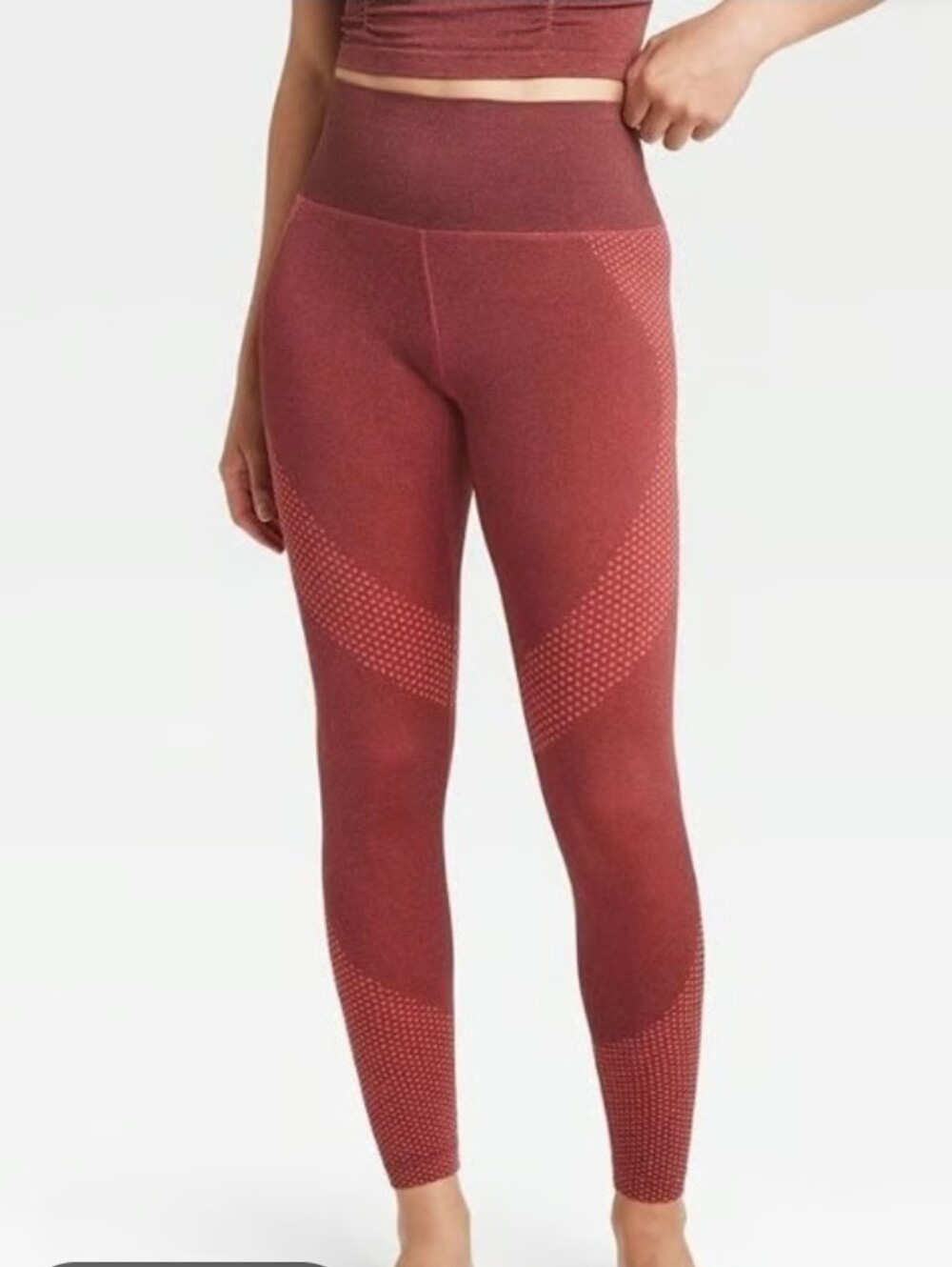 0276 JoyLab Burgundy Seamless High-Waist Leggings
